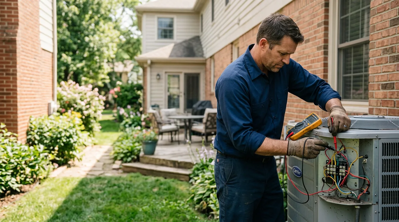 HVAC technician working near Medford, NY